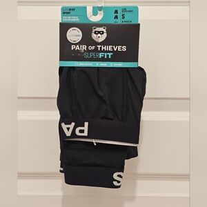 NWT Pair of Thieves SuperCool Long Boxer Briefs 2-Pack - Black - Small